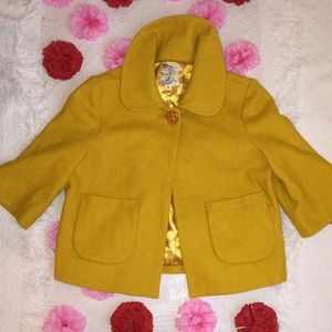 Mustard Yellow/ fleece coat